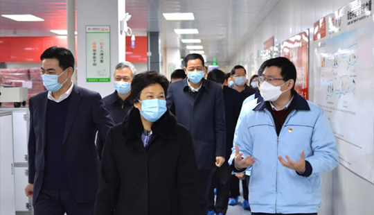 省政协主席葛慧君到7790必发集团指导督查疫情防控和复工复产工作